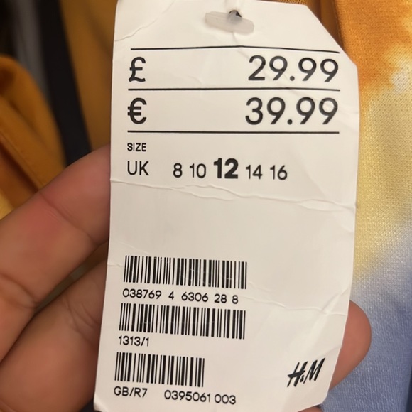 H&M Ombré Blue and Yellow Dress NWT - Picture 6 of 6